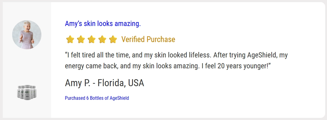 AgeShield Customer Review